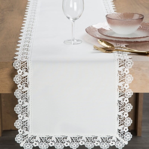 Bieżnik biały 40x140 Cindy