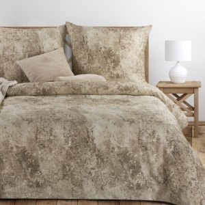 Komplet pościeli z bawełny satynowej Spring 220x200 w piaskowy kamienny wzór