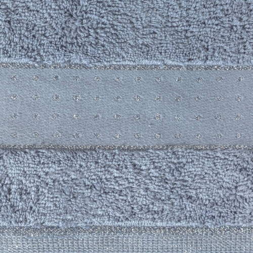 Ręcznik 70x140 niebieski z kryształkami