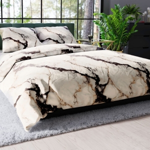 Komplet pościeli z bawełny satynowej 160x200 Motyw Marmuru