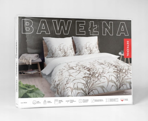Pościel bawełniana 100% 220x200 wzór botaniczny