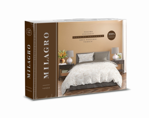 Pościel bawełna satynowa Milagro 220x200 Botanic Calm