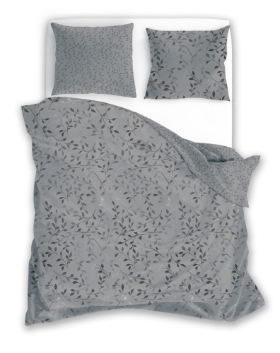 Pościel bawełna satynowa Milagro 220x200 Grey Botanica