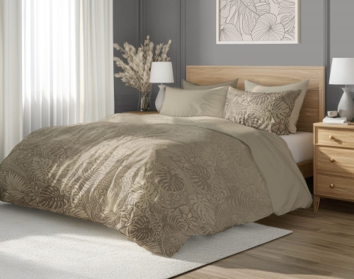 Pościel bawełna satynowa Milagro 160x200 Botaniczny Ornament