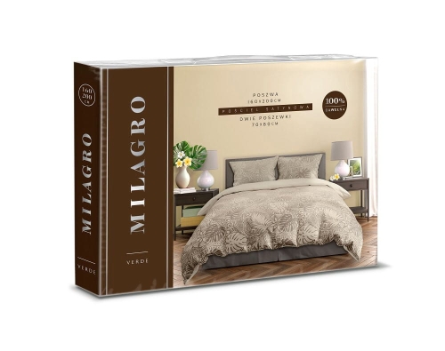 Pościel bawełna satynowa Milagro 160x200 Botaniczny Ornament