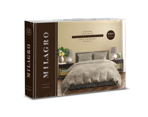 Pościel bawełna satynowa Milagro 220x200 Botaniczny Ornament