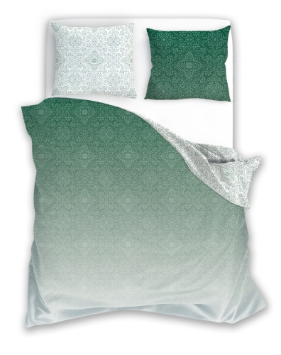 Pościel bawełna satynowa Milagro 220x200 Zielony Ornament