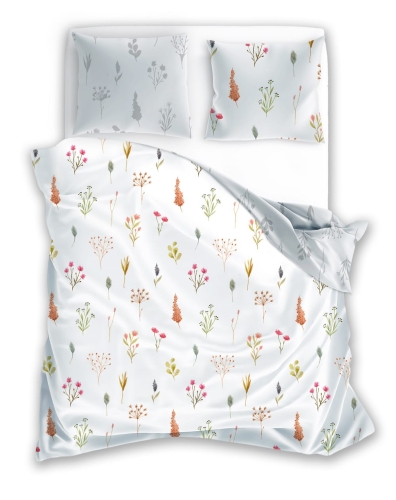 Pościel bawełna satynowa Milagro 220x200 Delikatna Łąka