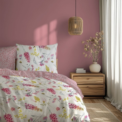 Pościel bawełna satynowa Milagro 220x200 Kwiatowa Lekkość