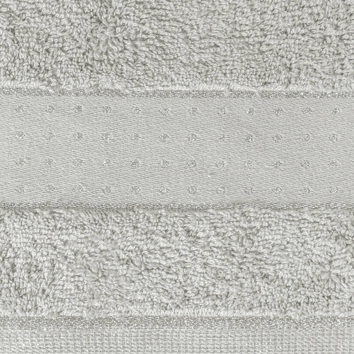 Ręcznik 50x90 Beth srebrny z kryształkami 