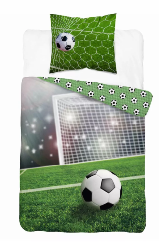 Pościel bawełniana dziecięca 140x200 Piłka Nożna w Bramce