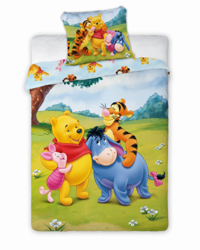 Komplet pościeli bawełnianej 100x135 Kubuś Puchatek