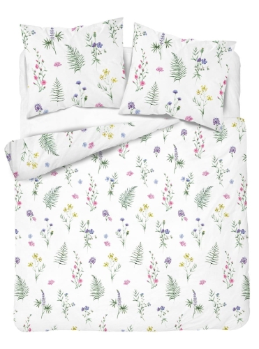 Komplet pościeli z satyny bawełnianej 160x200 drobne kwiaty Home Satin
