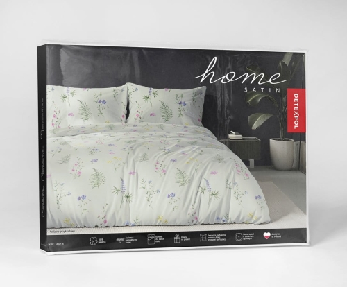 Komplet pościeli z satyny bawełnianej 160x200 drobne kwiaty Home Satin