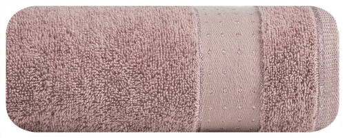 Ręcznik 70x140 ciemna lila z kryształkami
