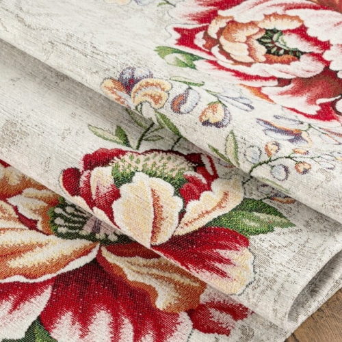 Serweta gobelinowa 100x100 Czerwone Piwonie