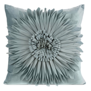 Poszewka velvetowa miętowa 45x45 Kwiatek 