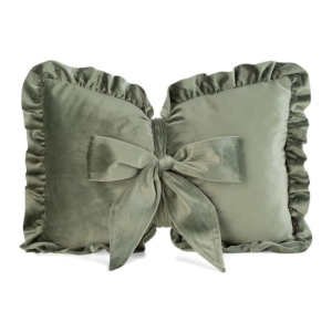Poduszka oliwkowa z kokardą 35x55