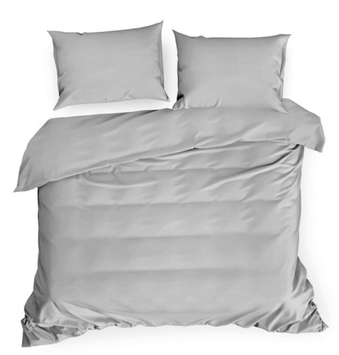 Ekskluzywna pościel 180x200 w kolorze srebrnym