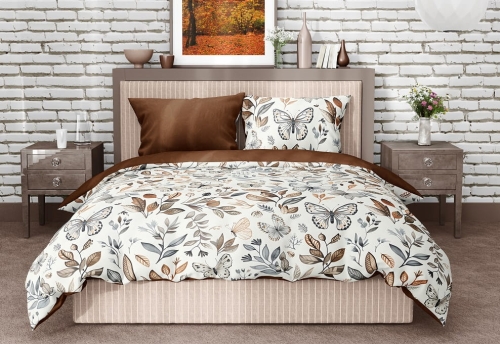 Pościel Boho bawełniana 160x200 w motyle