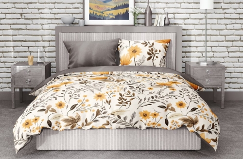 Pościel Boho bawełniana 220x200 w kwiaty