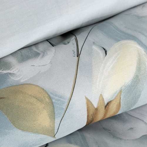 Komplet pościeli z bawełny satynowej 220x200 w pastelowych kolorach w magnolie