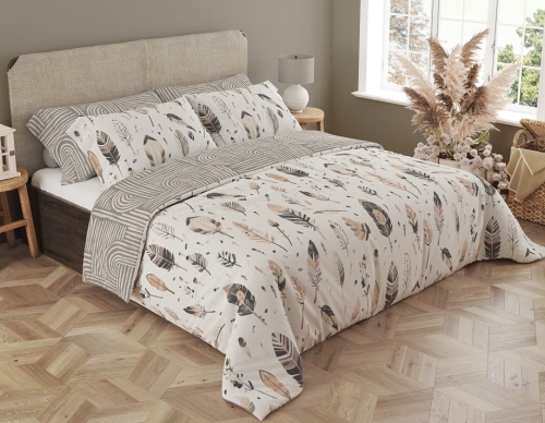 Pościel bawełna satynowa Boho 160x200 w pióra