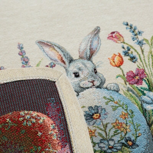 Wielkanocny bieżnik gobelinowy 40x140 Zajączek i Pisanki