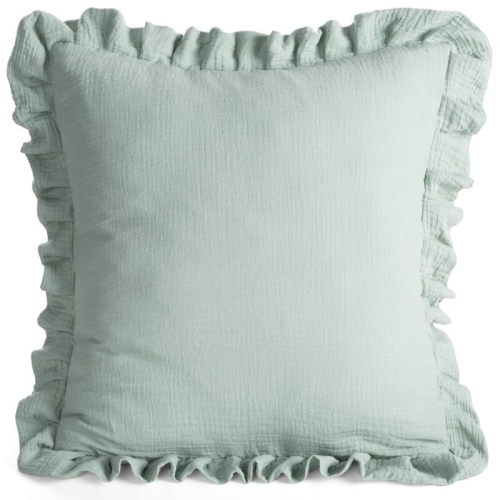 Poszewka bawełniana muślinowa 45x45 miętowa