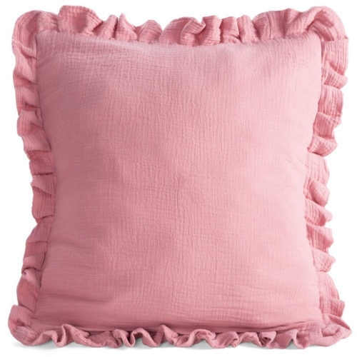 Poszewka bawełniana muślinowa 45x45 różowa
