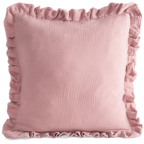 Poszewka bawełniana muślinowa 45x45 pudrowa