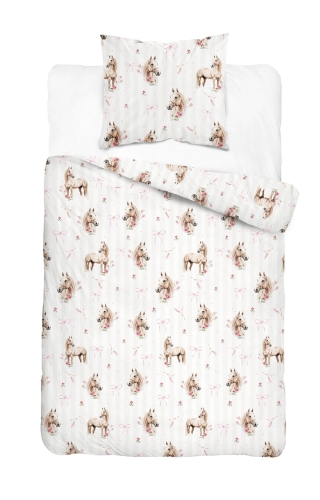 Pościel bawełniana dziecięca 140x200 Xoxo Konie