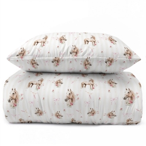 Pościel bawełniana dziecięca 140x200 Xoxo Konie