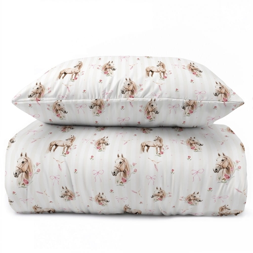 Pościel bawełniana dziecięca 160x200 Xoxo Konie