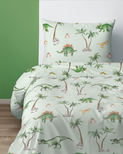 Pościel bawełniana dziecięca 160x200 Xoxo Dino