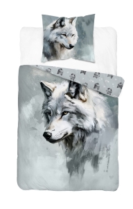 Pościel bawełniana młodzieżowa 140x200 Wilk