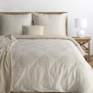 Komplet pościeli z bawełny satynowej 160x200 geometryczne pasy