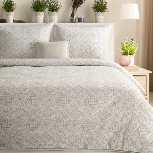 Komplet pościeli z bawełny satynowej 220x200 wzór ornamentalny