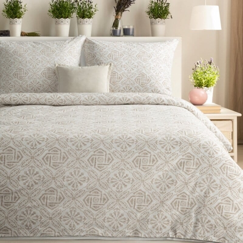 Komplet pościeli z bawełny satynowej 220x200 wzór ornamentalny