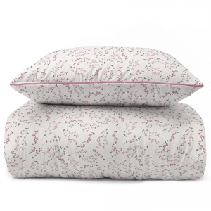 Pościel z perkalu 160x200 Różowe Drobne Kwiaty Lame Percale