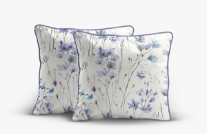 Komplet poszewek z perkalu 40x40 Błękitna Łąka Lame Percale