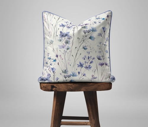 Komplet poszewek z perkalu 40x40 Błękitna Łąka Lame Percale