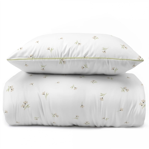 Pościel z perkalu 220x200 Drobne Stokrotki Lame Percale