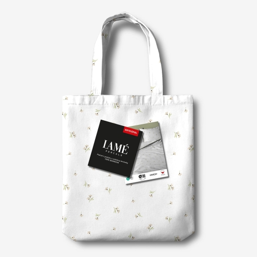 Pościel z perkalu 220x200 Drobne Stokrotki Lame Percale