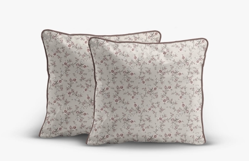 Komplet poszewek z perkalu 40x40 Różowe Kwiaty Lame Percale
