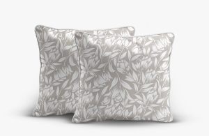 Komplet poszewek z perkalu 40x40 Beżowa w Kwiaty Lame Percale