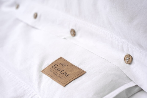 Pościel Pure Eco Line bawełniana 220x200 biała z guziczkami 