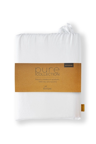 Pościel Pure Eco Line bawełniana 220x200 biała z guziczkami 