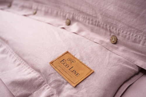 Pościel Pure Eco Line bawełniana 220x200 pudrowy róż z guziczkami