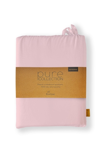 Pościel Pure Eco Line bawełniana 220x200 pudrowy róż z guziczkami